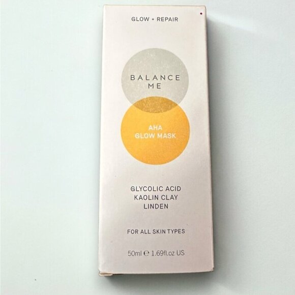 🆕 NWT Balance Me GLOW + REPAIR AHA GLOW MASK 50ML - Picture 2 of 8
